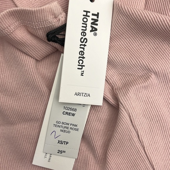 Aritzia TNA color GD Bow Pink HomeStretch™ Crew T-Shirt - Picture 3 of 7